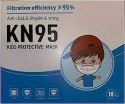 Παιδική μάσκα υψηλής προστασίας για παιδιά ΚΝ95 Λευκή 10τμχ